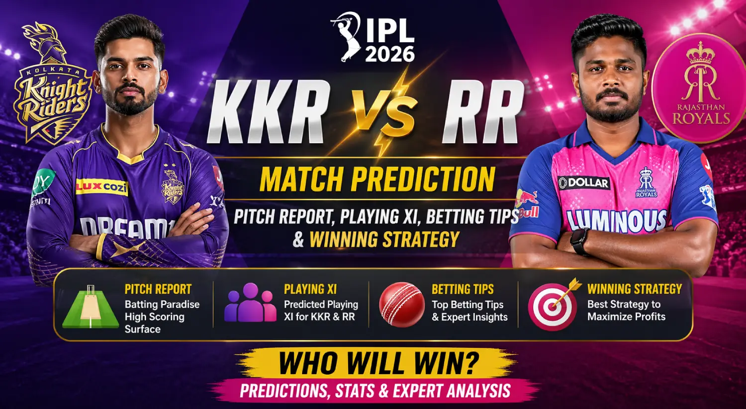 KKR vs RR match prediction ipl 2026