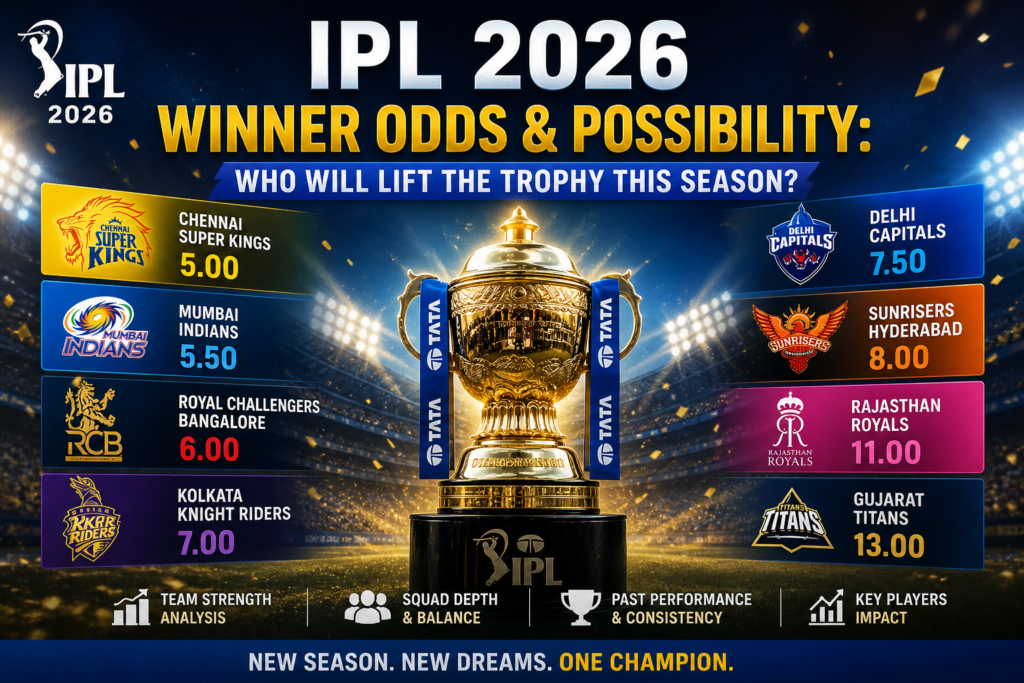 IPL 2026 Winner Odds