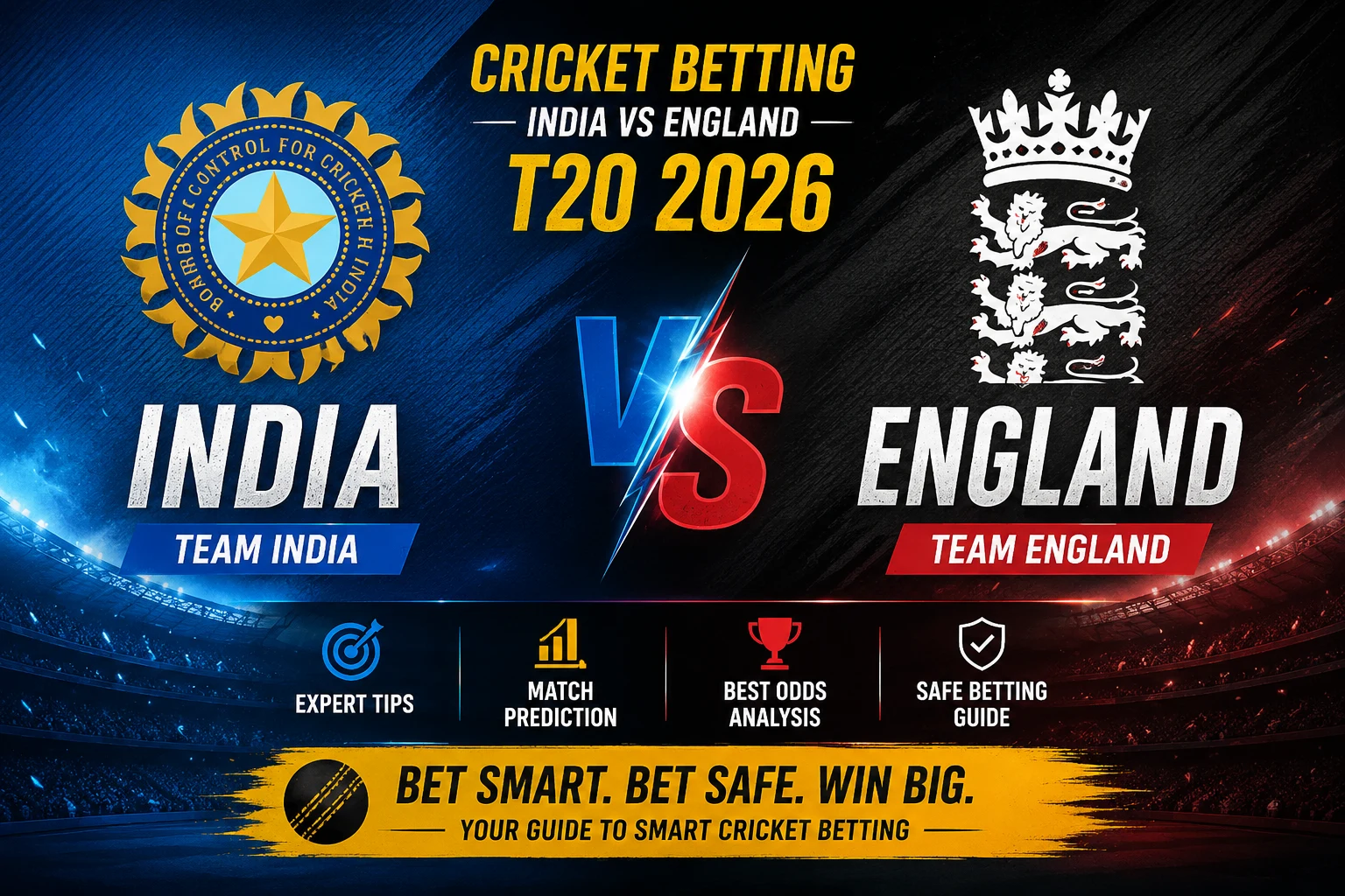 Cricket Betting India vs England T20 2026 betting tips, prediction and odds analysis