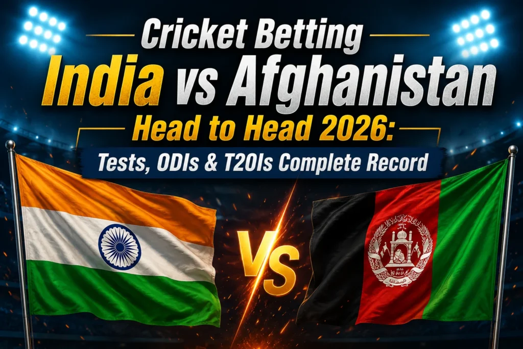 Cricket Betting India vs Afghanistan Head to Head record across Tests, ODIs and T20Is (2026)