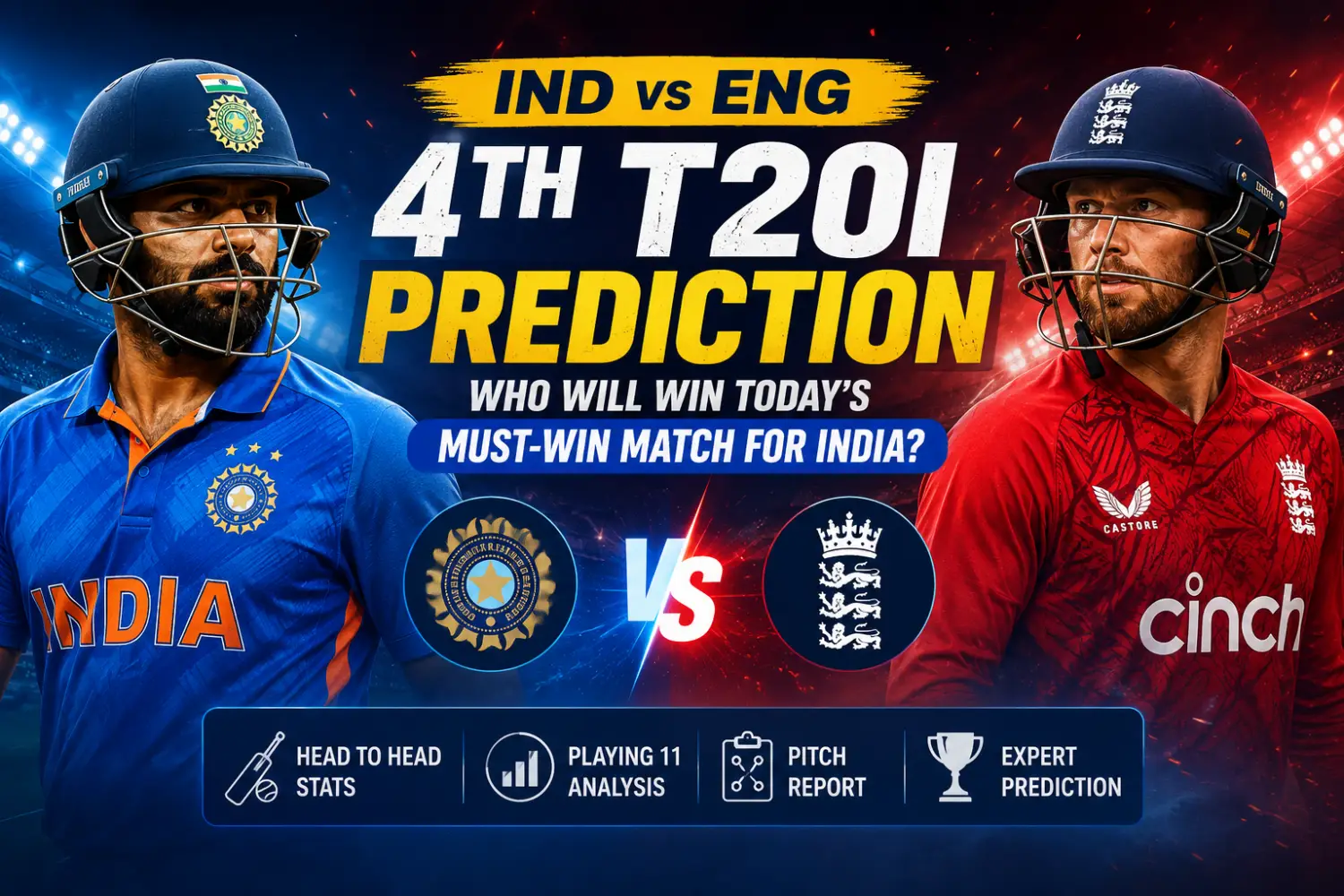 IND vs ENG 4th T20I Prediction