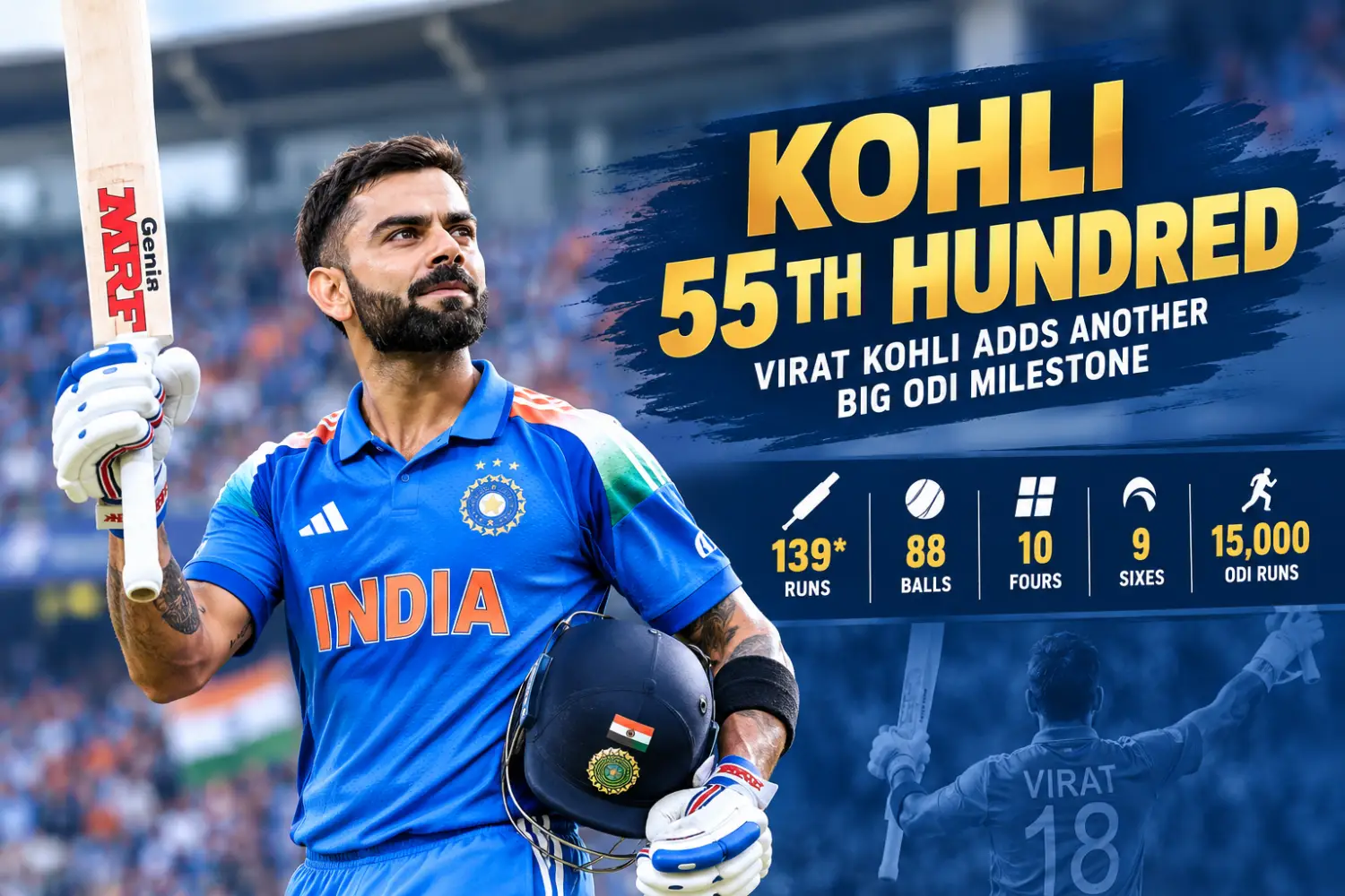 Kohli 55th Hundred